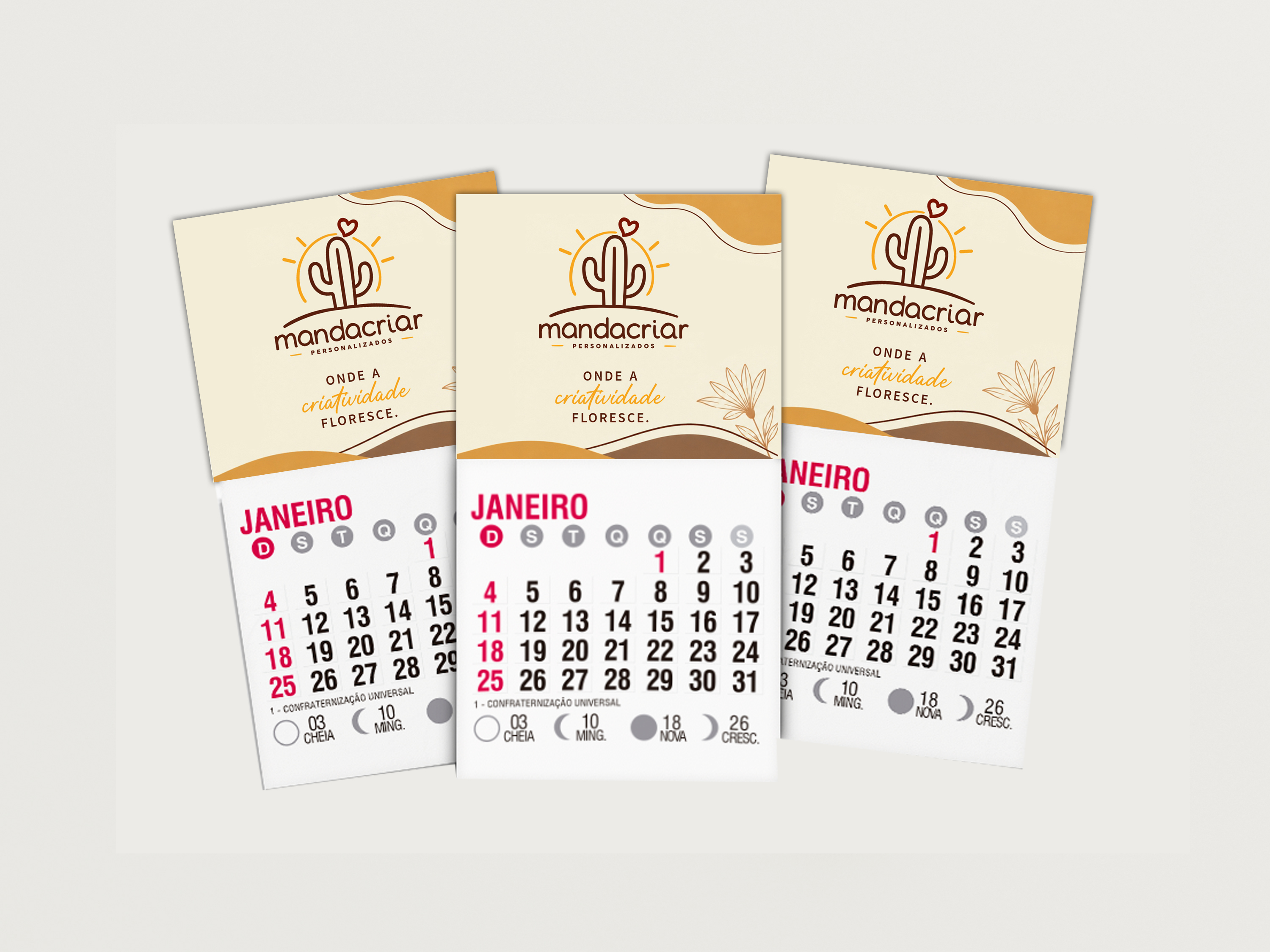 Imã de Geladeira com Calendário 2027
